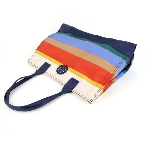 Tory Burch Striped Foldable Nylon Tote - Picture 5 of 13